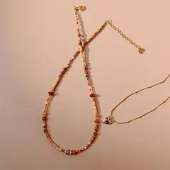 TIOZONEY - Collar de cuentas de cristal