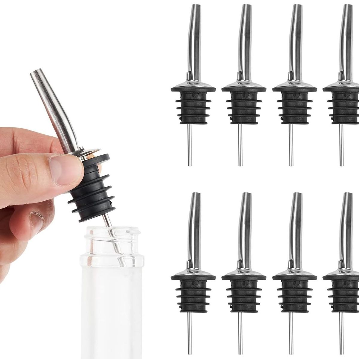 KUANGYE - 12 Piezas Vertedor De Acero Inoxidable Para Botellas