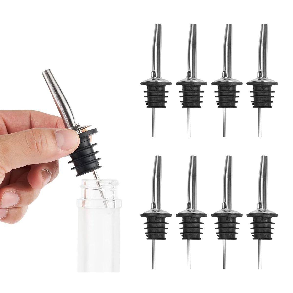 KUANGYE - 12 Piezas Vertedor De Acero Inoxidable Para Botellas