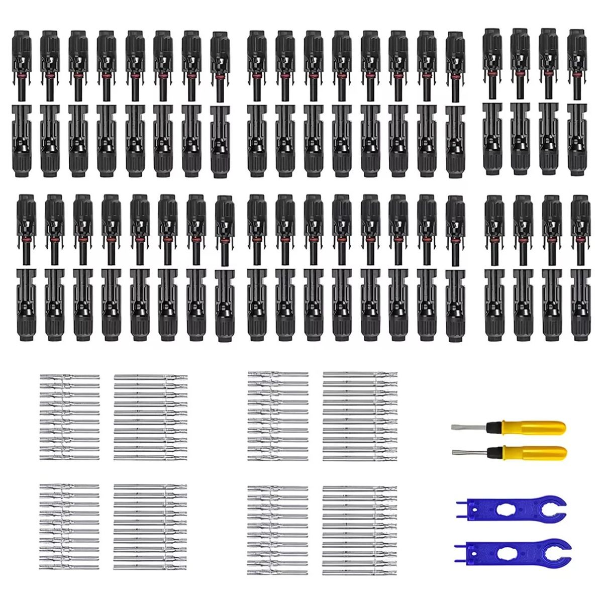 TNAKIEX - Conector Panel Solar Fotovoltaico Mc4 Macho Y Hembra 40pares