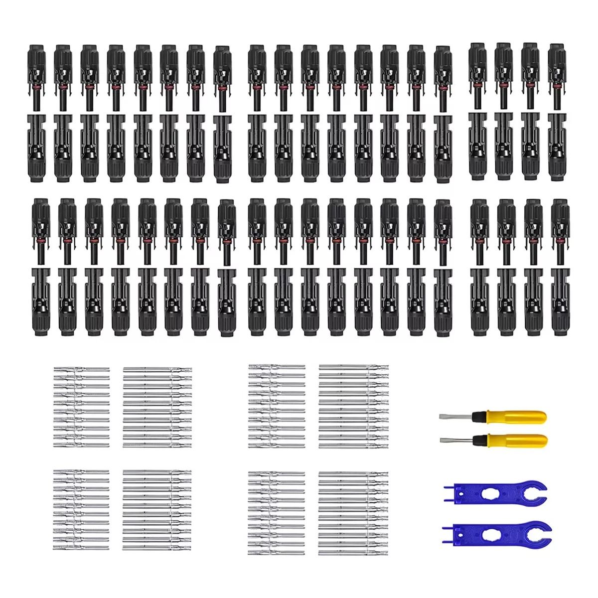 TNAKIEX - Conector Panel Solar Fotovoltaico Mc4 Macho Y Hembra 40pares