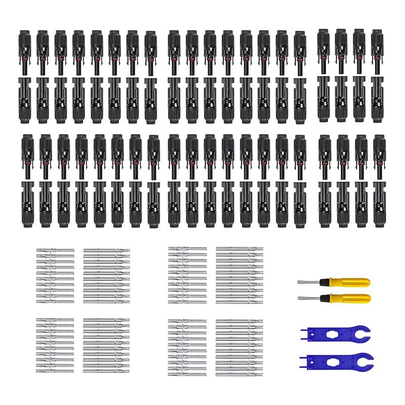 TNAKIEX - Conector Panel Solar Fotovoltaico Mc4 Macho Y Hembra 40pares