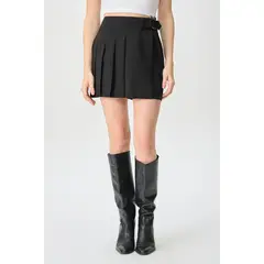 IO - Falda Casual Lisa Negro