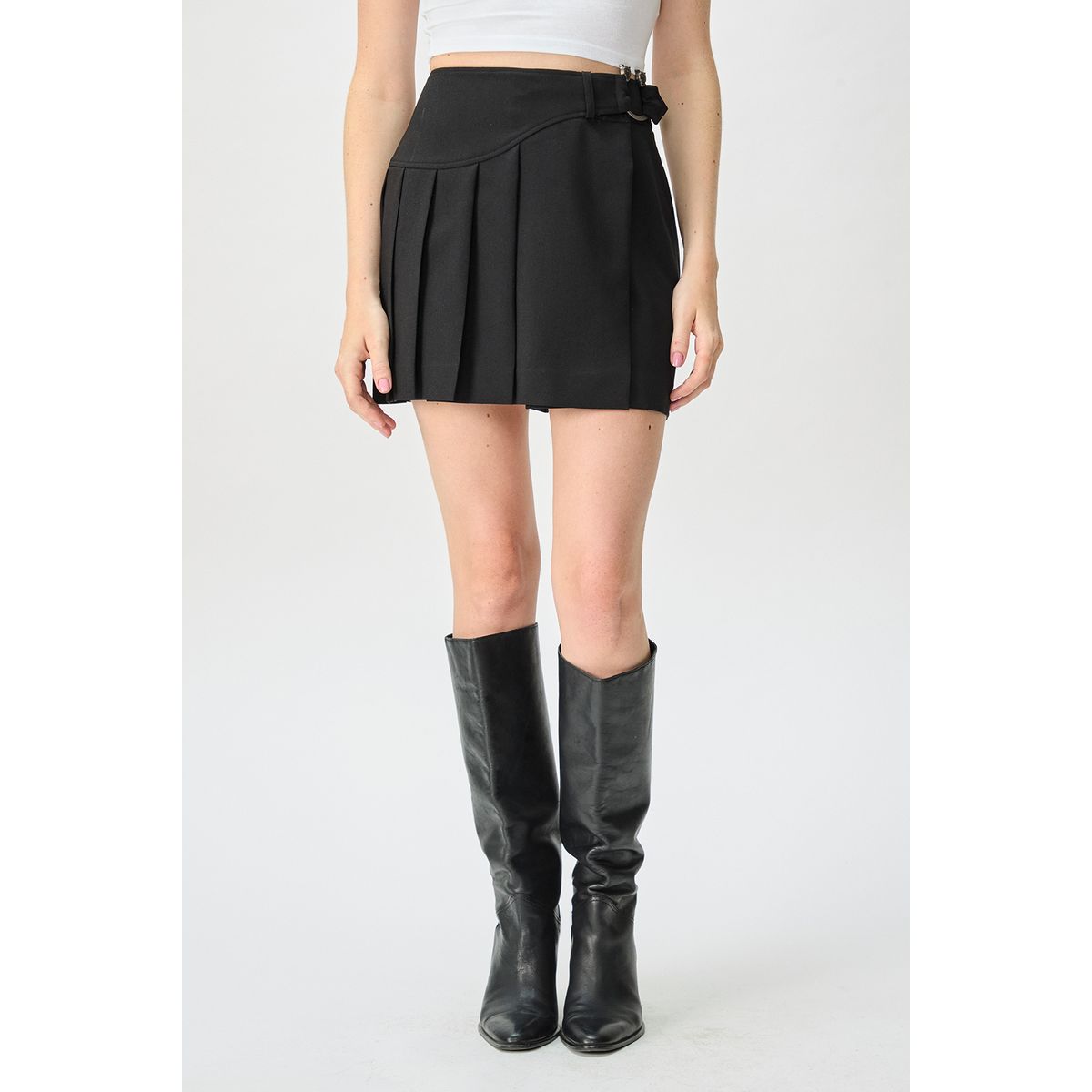 IO - Falda Corta Negro Mujer Io