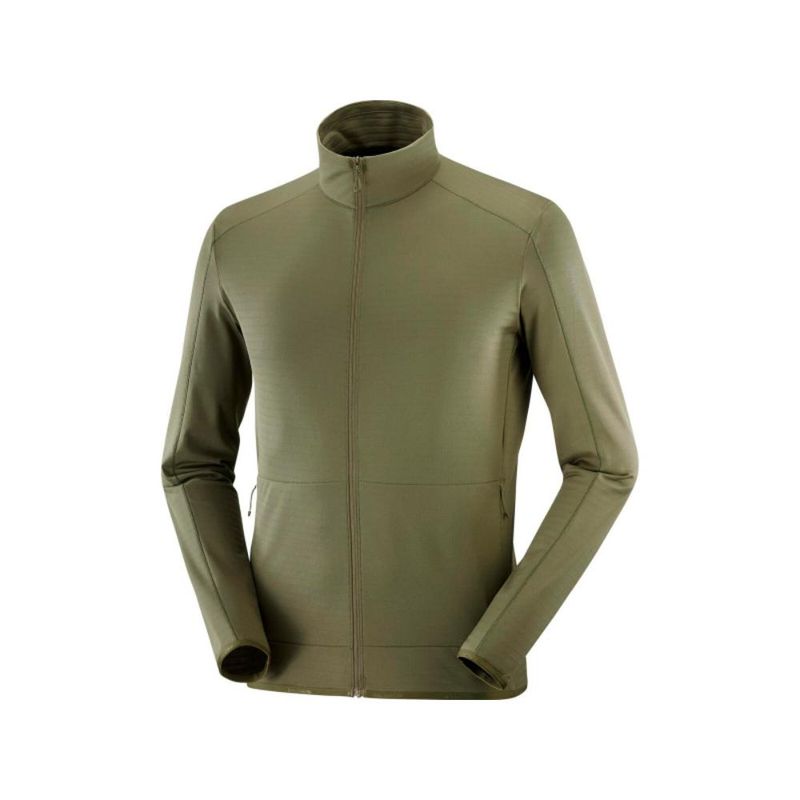 SALOMON - Polerón Hombre Outrack Full Zip Verde Salomon