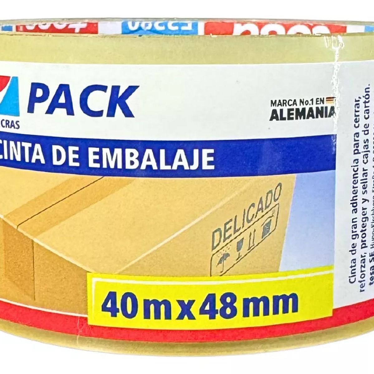 TESA - Cinta De Embalaje 48 mm X 40 m Transparente 40 Micras