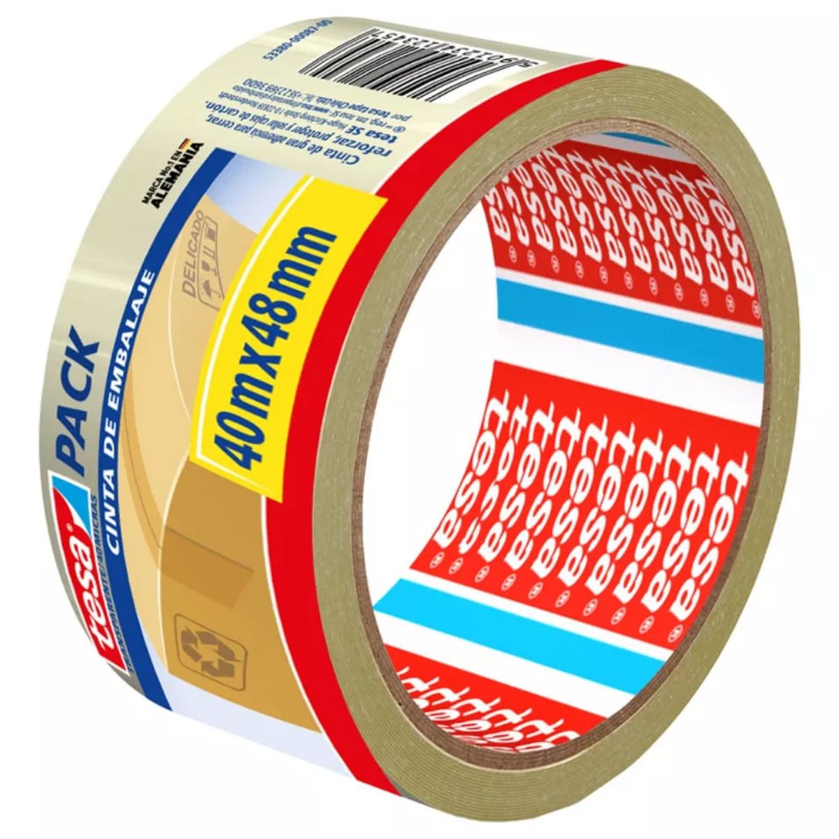 TESA - Cinta De Embalaje 48 mm X 40 m Transparente 40 Micras