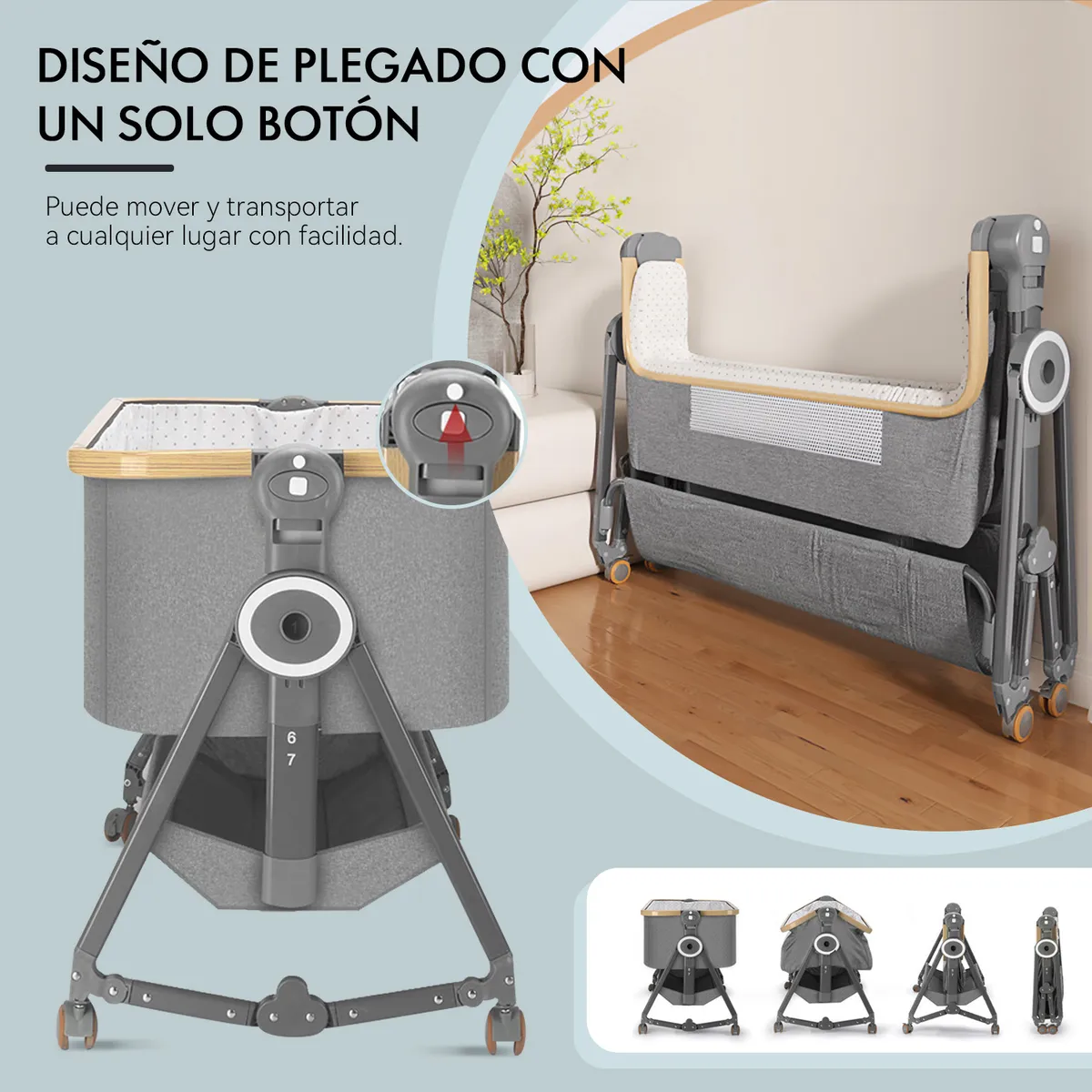 VIDITA - Cuna Colecho Corral Bebe Plegable Mosquitero Colchón