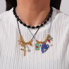 TIOZONEY - 3pcs Love Tarot Charm Ladies Collar
