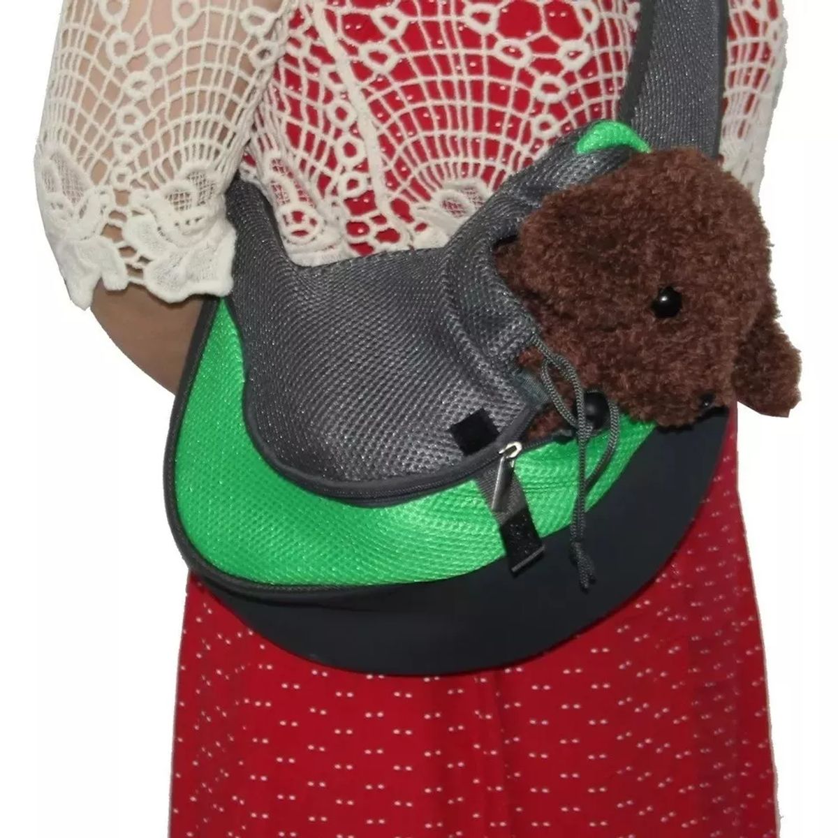 DEFENSOR FOREVER - Bolso Banano Transportador Para Mascotas Perros gatos verde