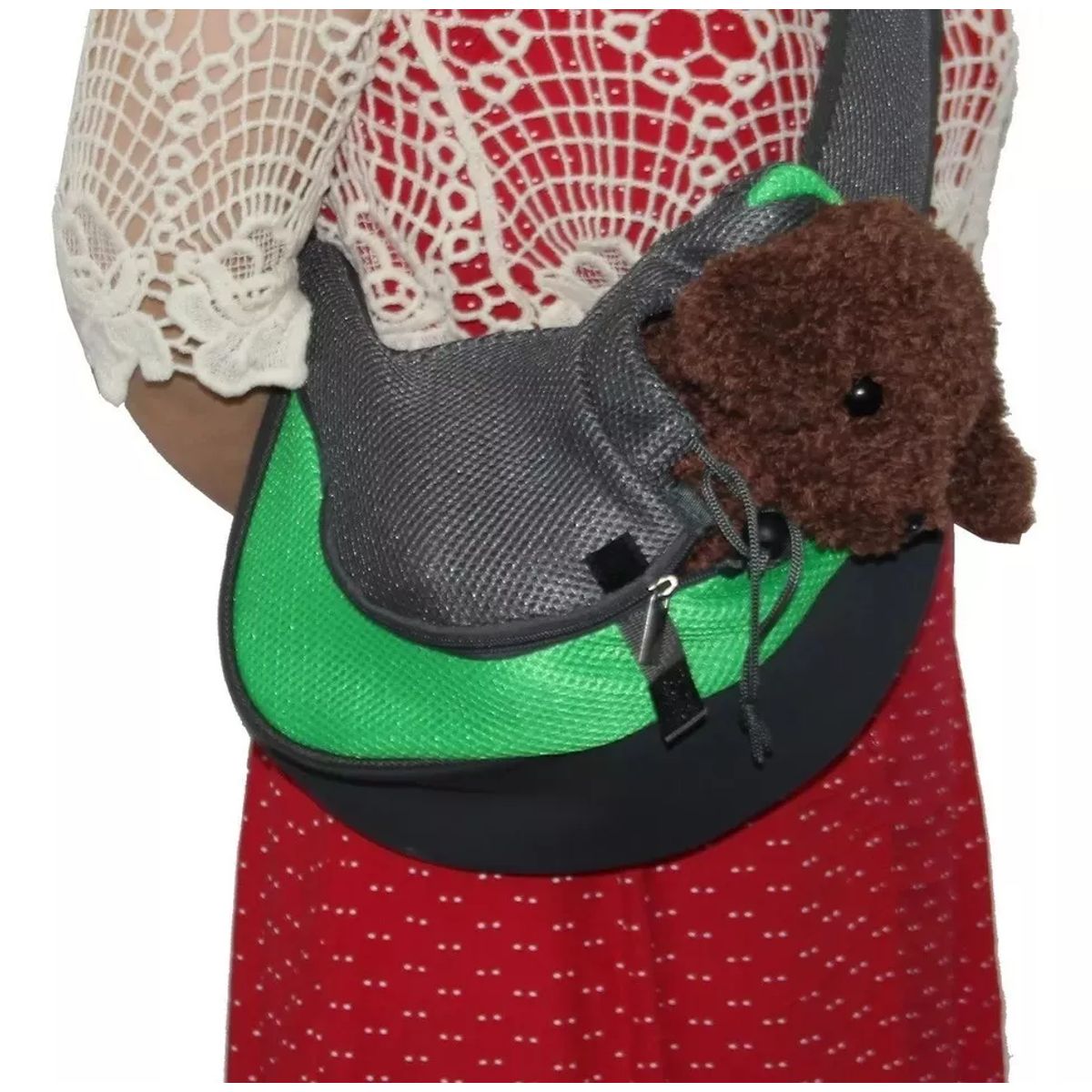 DEFENSOR FOREVER - Bolso Banano Transportador Para Mascotas Perros gatos verde