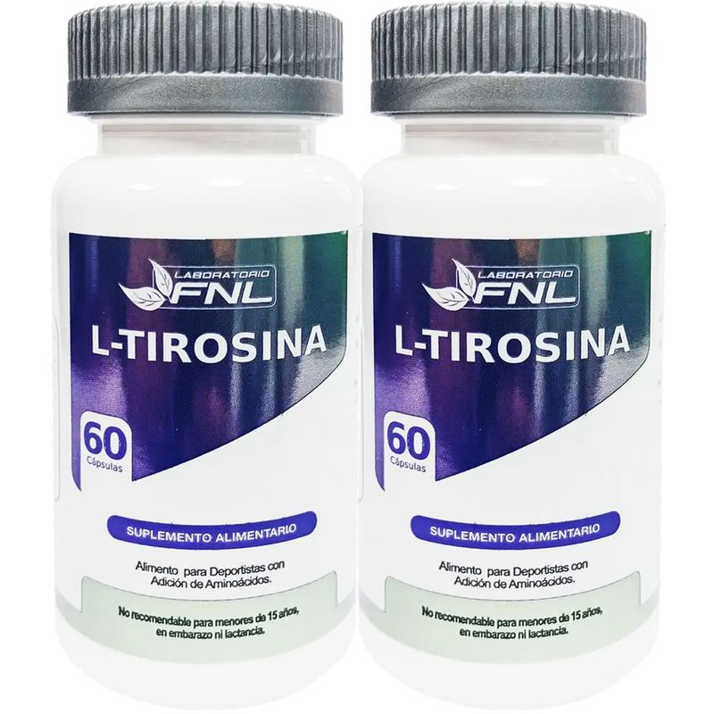 FNL - 2X FNL L-Tirosina 500 mg Fatiga Depresion Parkinson Abstinencia