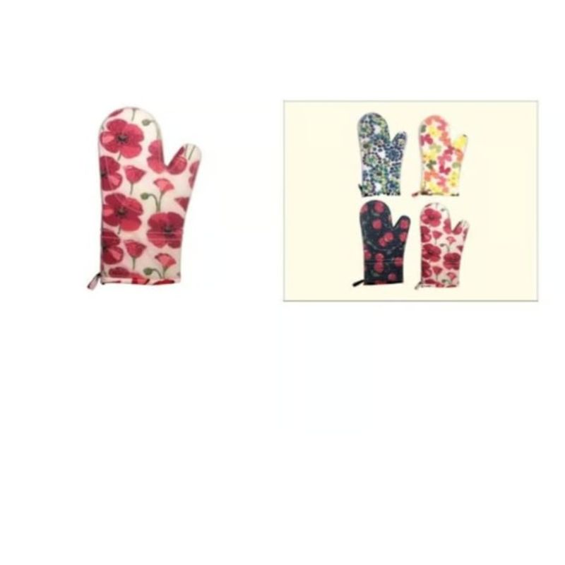 GENERICO - Guantes De Cocina Para El Horno Silicona Diseño Flores