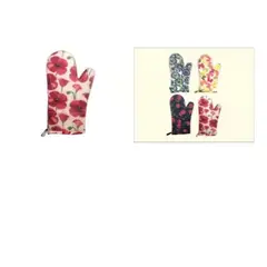 GENERICO - Guantes De Cocina Para El Horno Silicona Diseño Flores