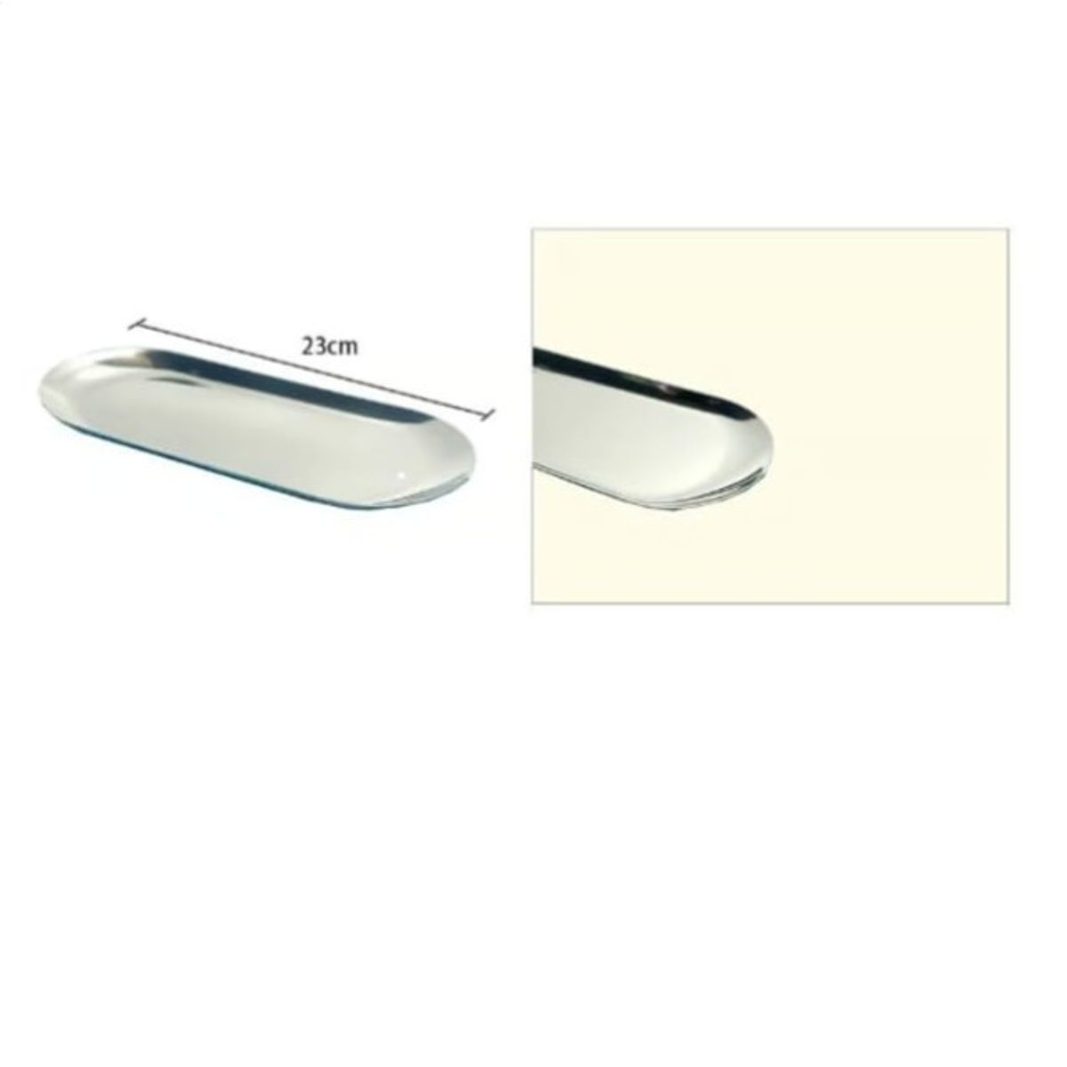 GENERICO - Plato Acero Inoxidable 23Cm