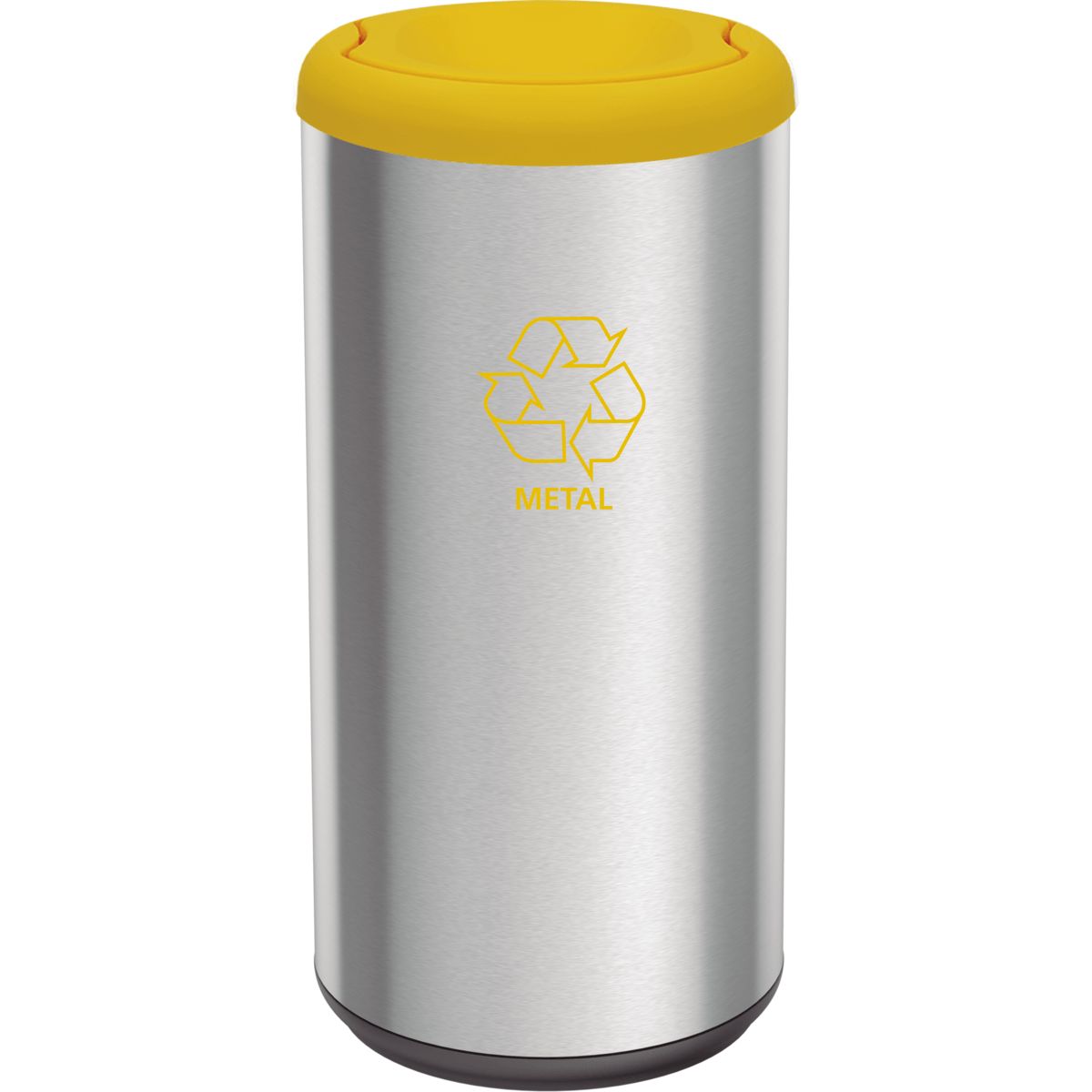 TRAMONTINA - Basurero De Acero Inoxidable 40 L De Capacidad, Aro Amarillo