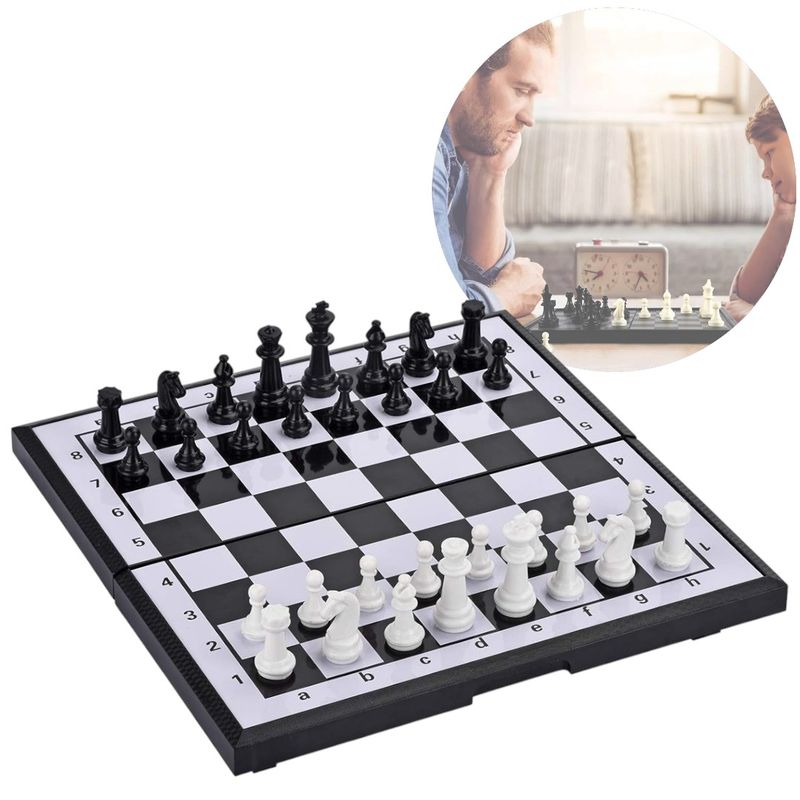GENERICO - Tablero De Ajedrez Magnético 33x33 Cm Juego De Mesa Portatil