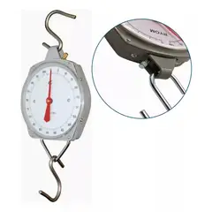 GENERICO - Balanza Colgante Tipo Reloj 100 Kg Con Ganchos