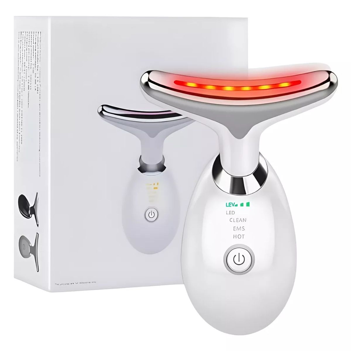 MUNDO MAGIA - Masajeador Cara Cuello Luz Roja Reductor Papada Antiarrugas