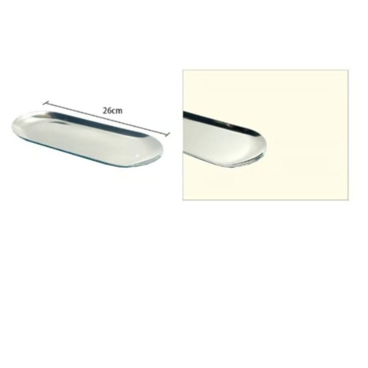 GENERICO - Plato Acero Inoxidable 26Cm