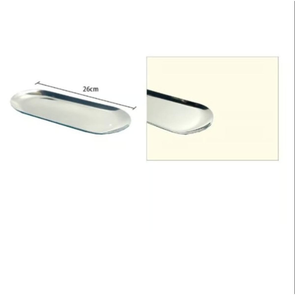 GENERICO - Plato Acero Inoxidable 26Cm