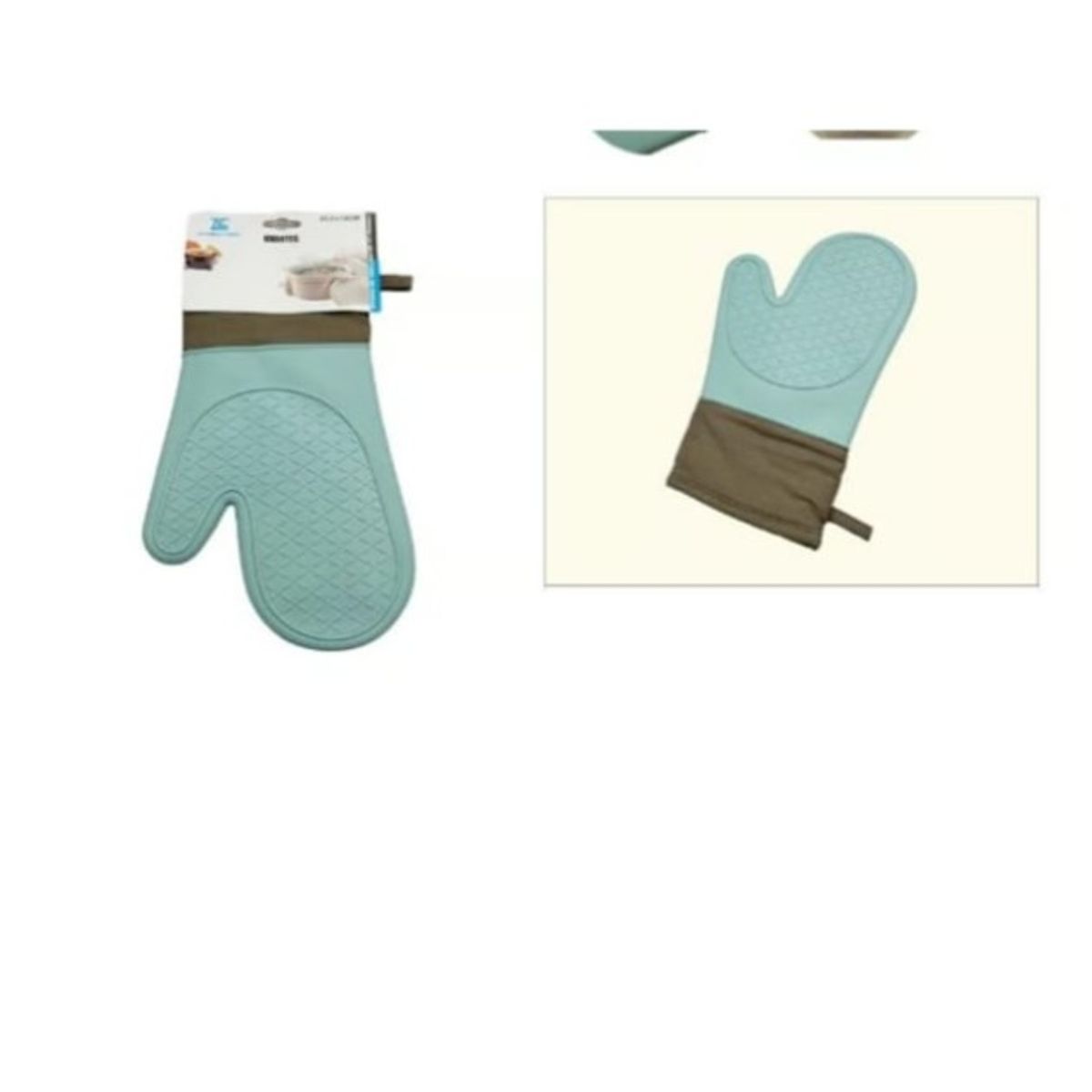 GENERICO - Guantes De Cocina Para El Horno Antideslizante Silicona-Tela