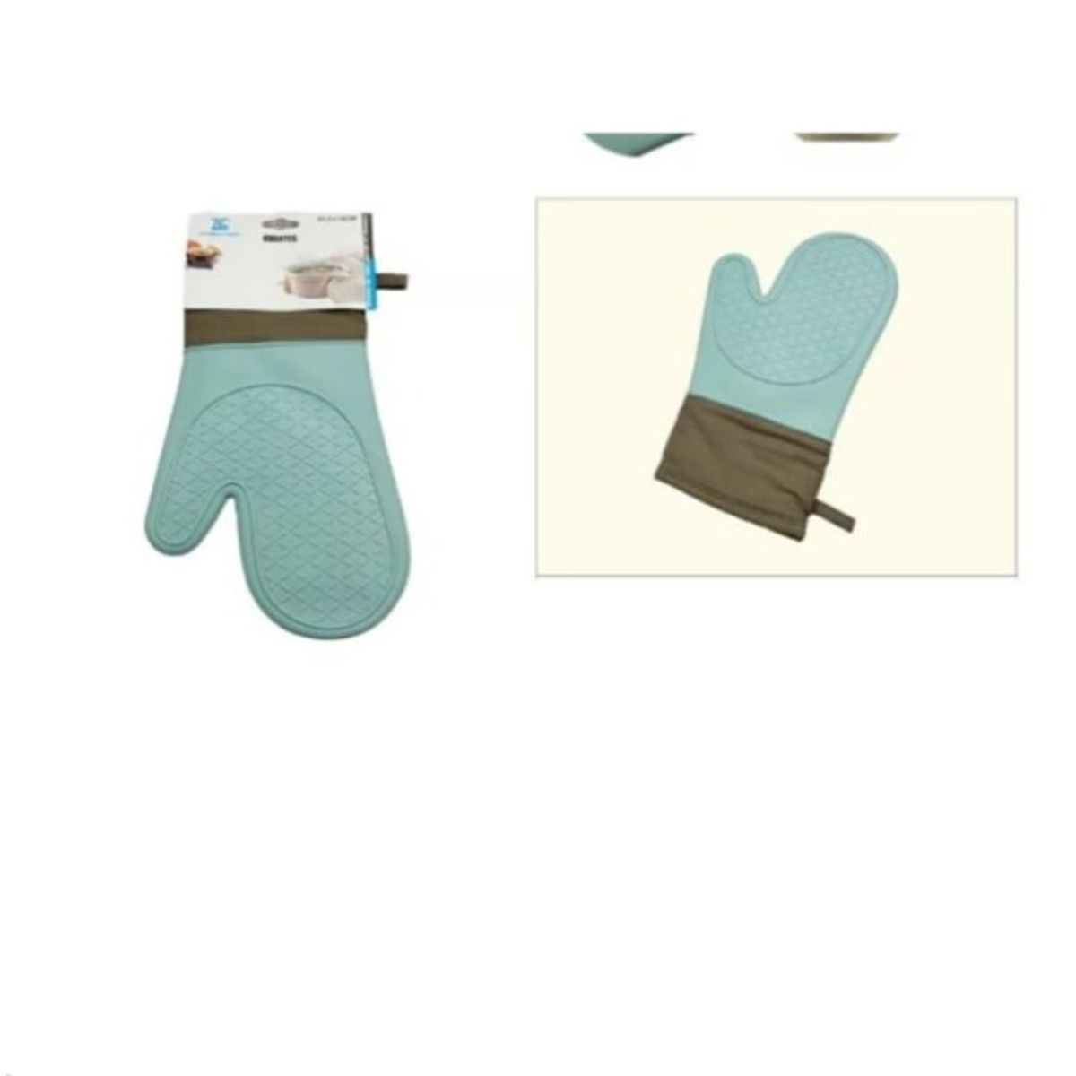 GENERICO - Guantes De Cocina Para El Horno Antideslizante Silicona-Tela