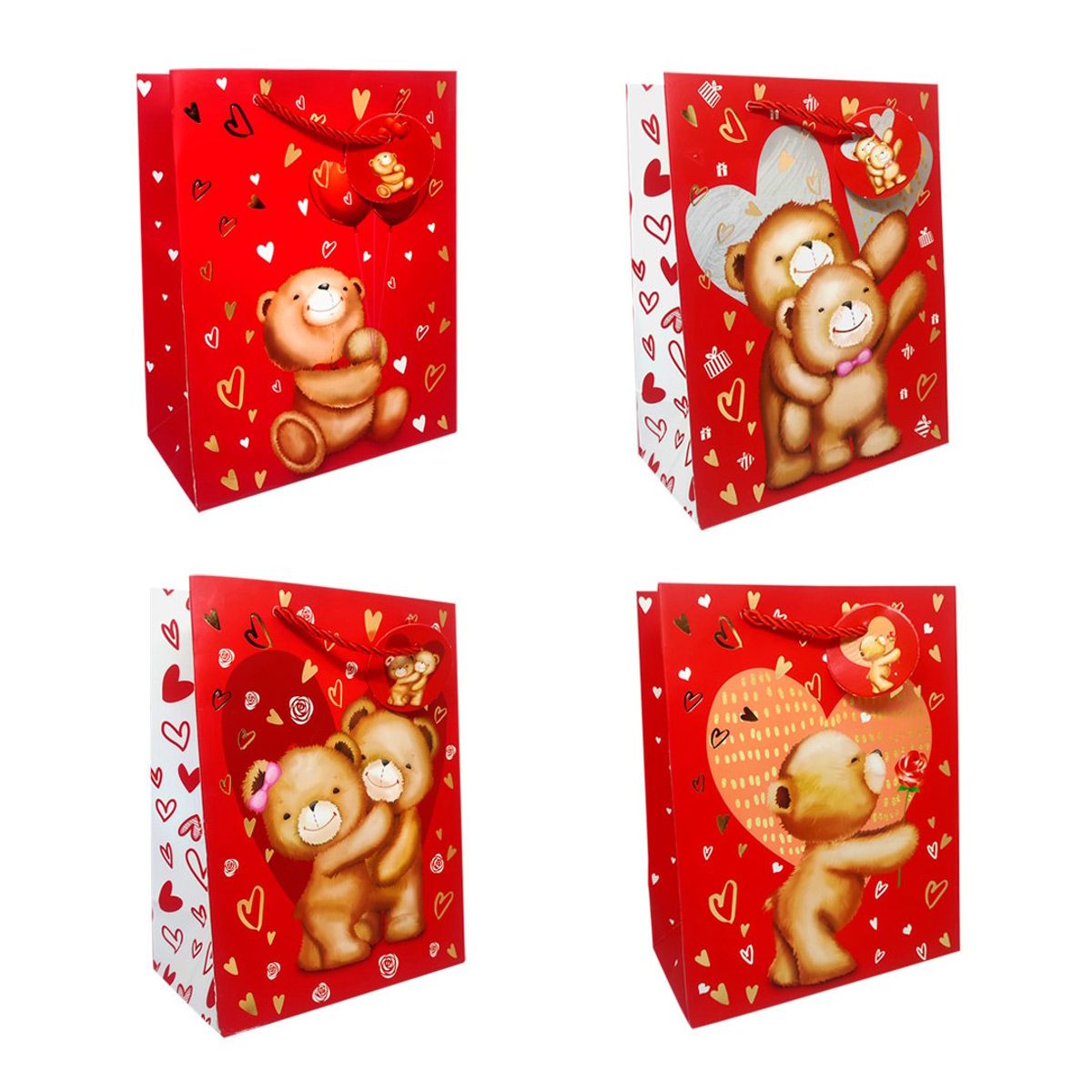 GENERICO - BOLSA DE REGALO OSITO METALLIC 30X40 X1UNI