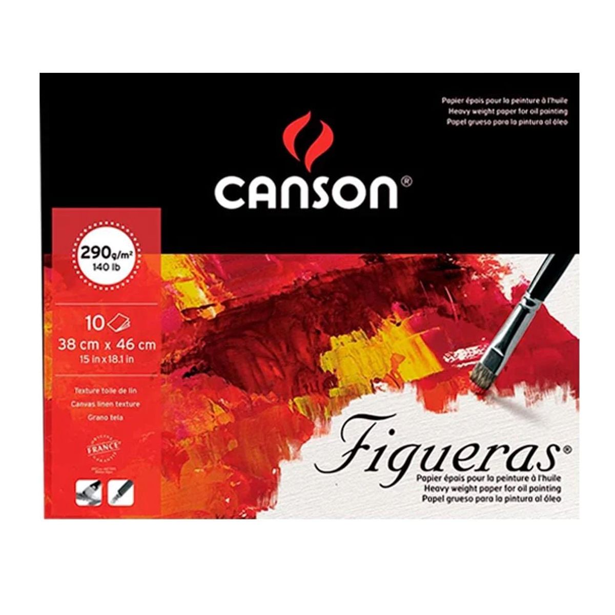 CANSON - Block Óleo Figueras Canson 290gr 10 Hojas 38 x 46cm