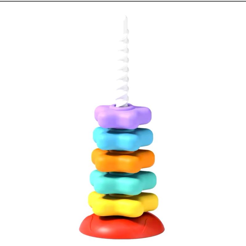 GENERICO - Torre De Aros Juego Didáctico Apilable Bebes