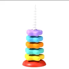 GENERICO - Torre De Aros Juego Didáctico Apilable Bebes
