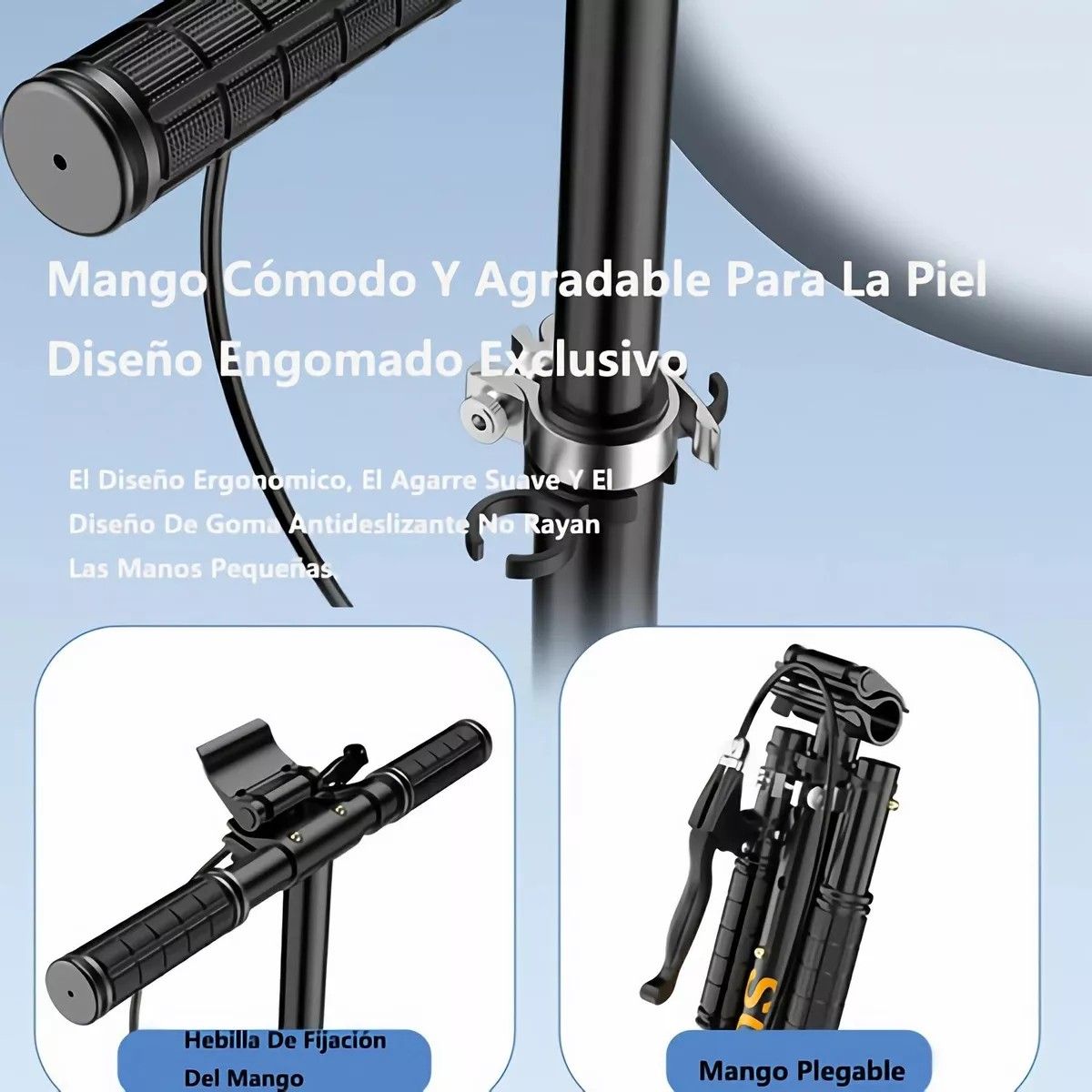 MUNDO MAGIA - Scooter Elegante Plegable Con Doble Freno Y Amortiguador