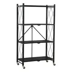 PROCHEF - Estante Plegable de Acero con Ruedas. 4 bandejas