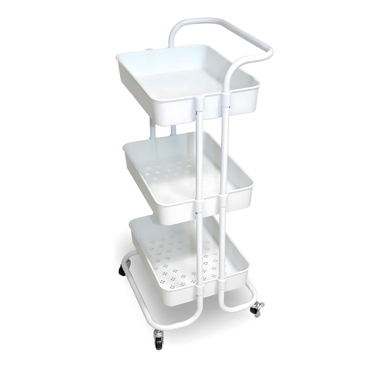 PROCHEF - Carro Organizador Multiuso Blanco Bandejas Plásticas