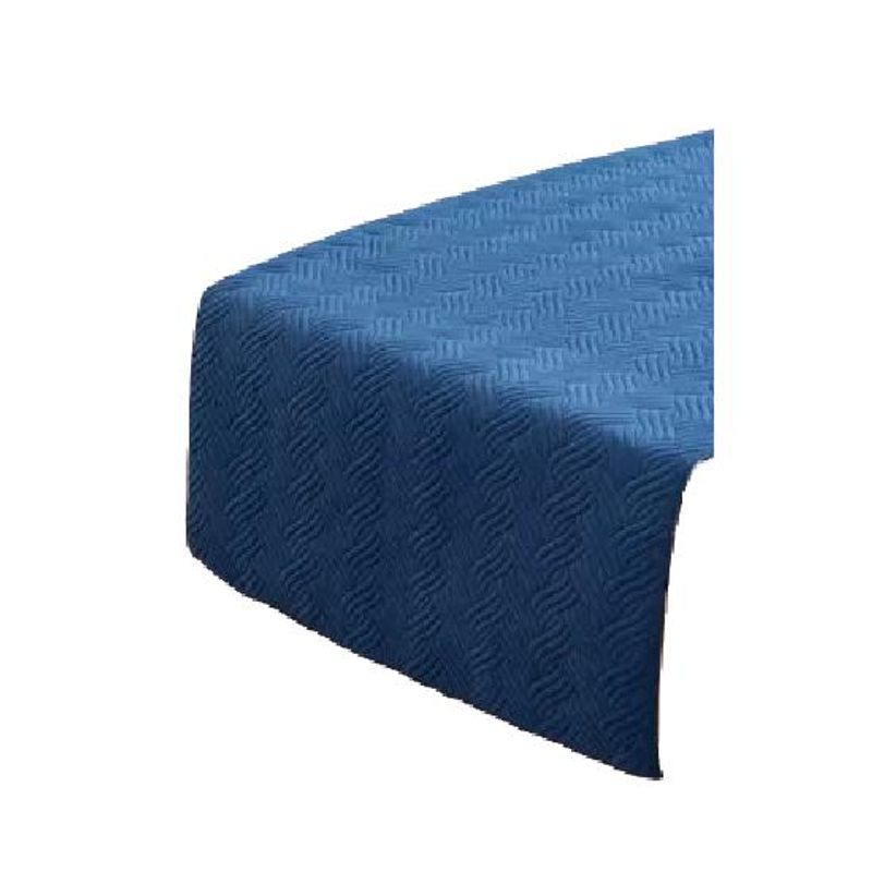 GENERICO - Piecera de cama terciopelo plush king + 2 fundas 70x210 cm color azul