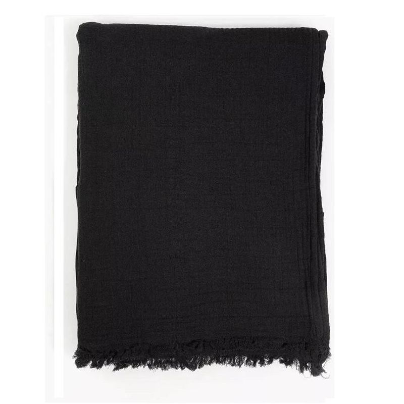 GENERICO - Piecera algodón gauze color negro
