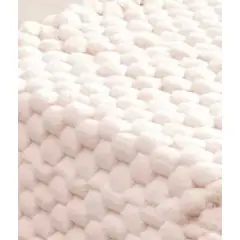 GENERICO - Piecera 70x190 cm + 2 fundas 45x45 cm plush peludita king color crema