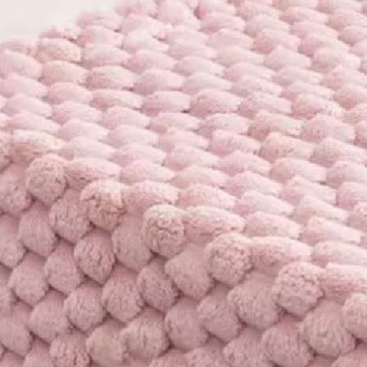 GENERICO - Piecera 70x190 cm + 2 fundas 45x45 cm plush peludita king color rosa