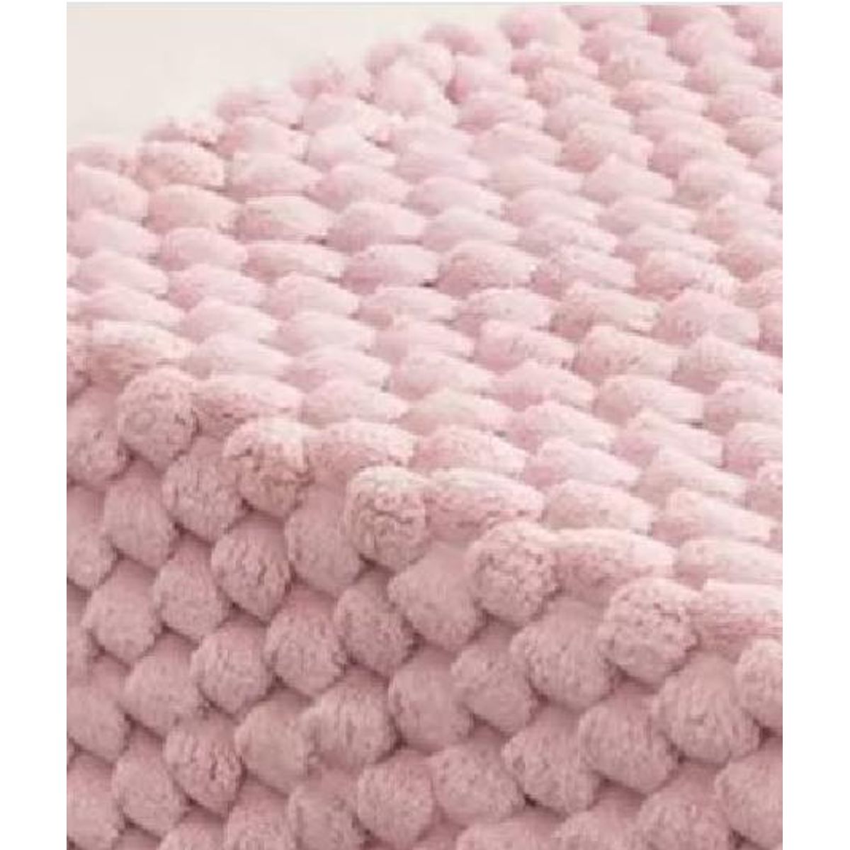GENERICO - Piecera 70x190 cm + 2 fundas 45x45 cm plush peludita king color rosa