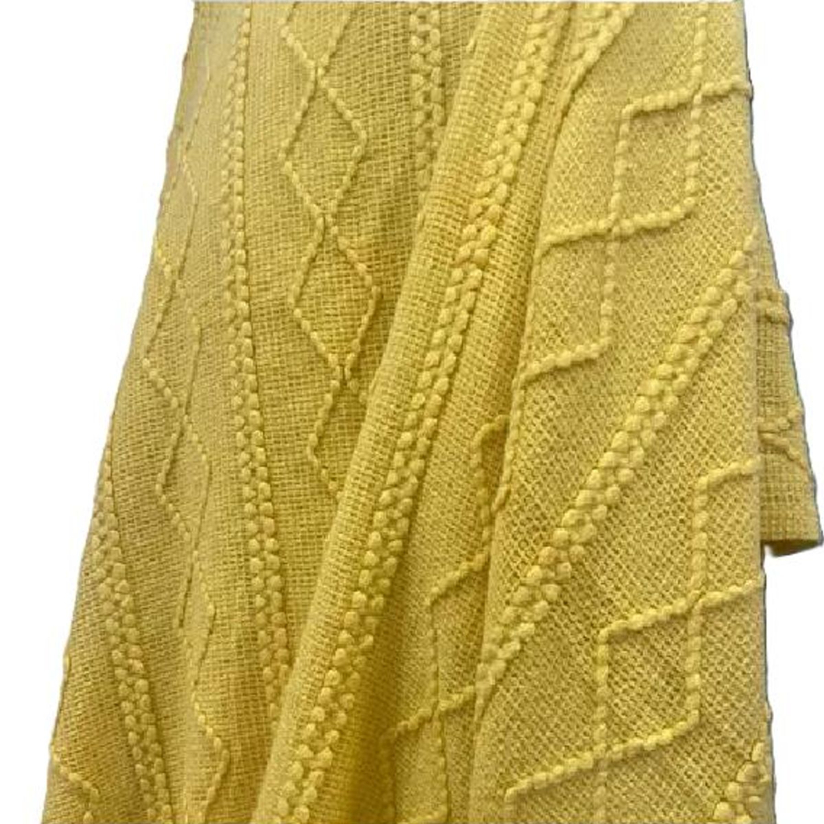 GENERICO - Piecera de cama manta sofá grueso 500g color amarillo