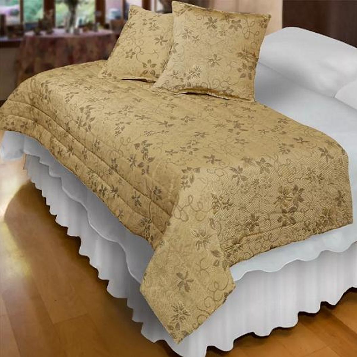 GENERICO - Piecera con fundas victoriana beige reversible