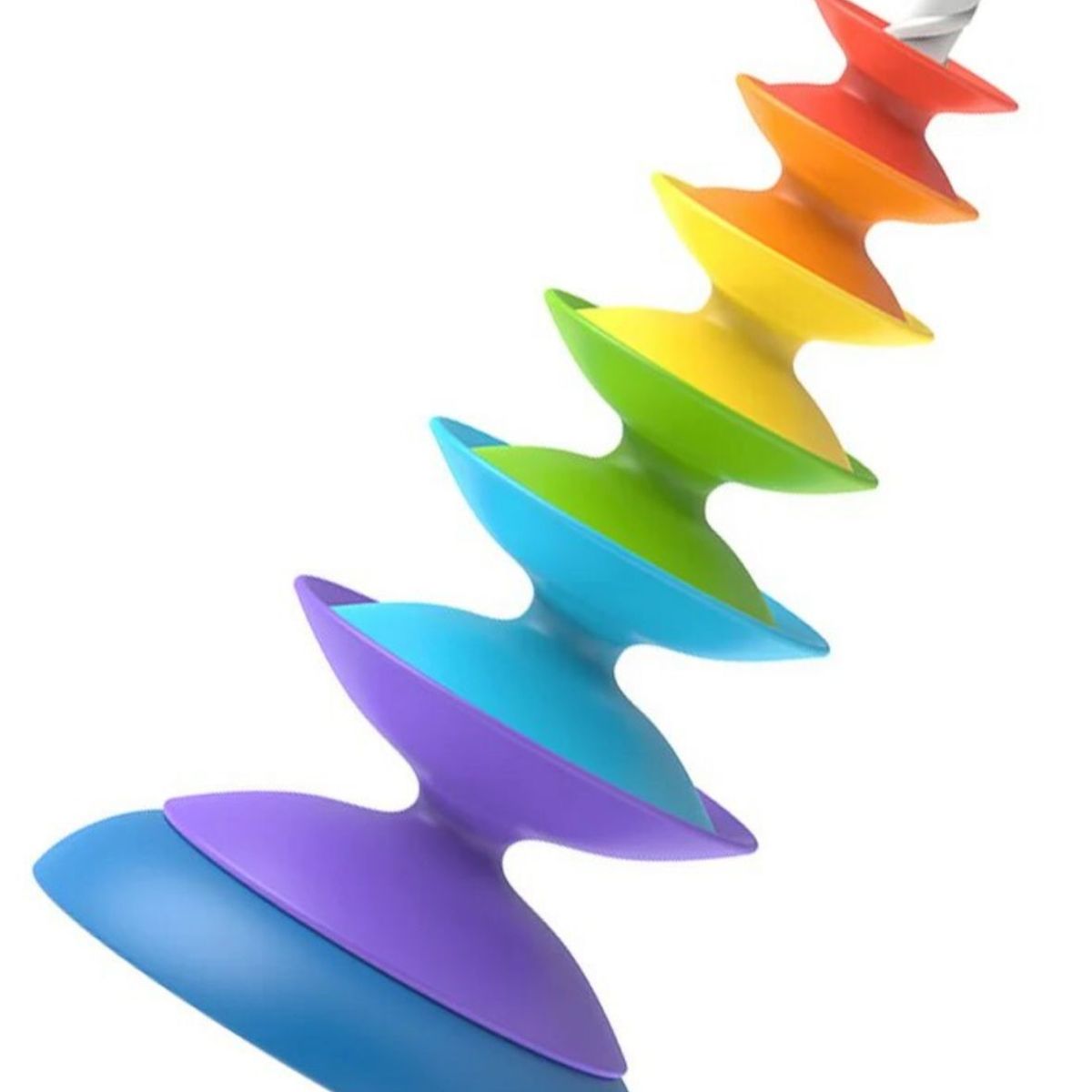 GENERICO - Torre De Anillos Giratoria Encaje Rainbow Para Apilar
