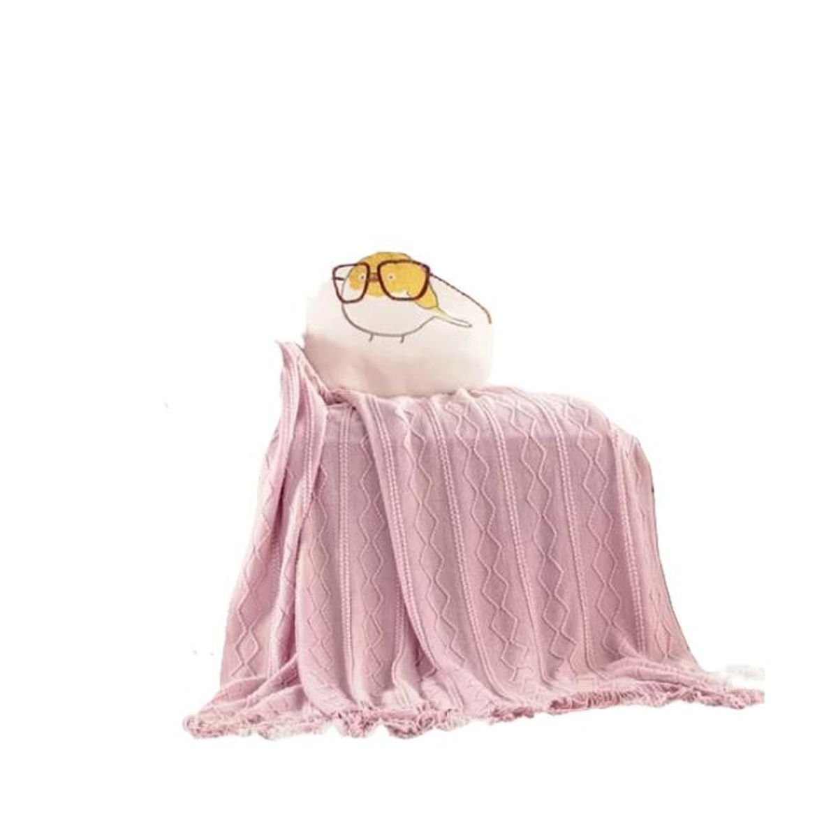 GENERICO - Piecera de cama manta sofá grueso 500g color rosa