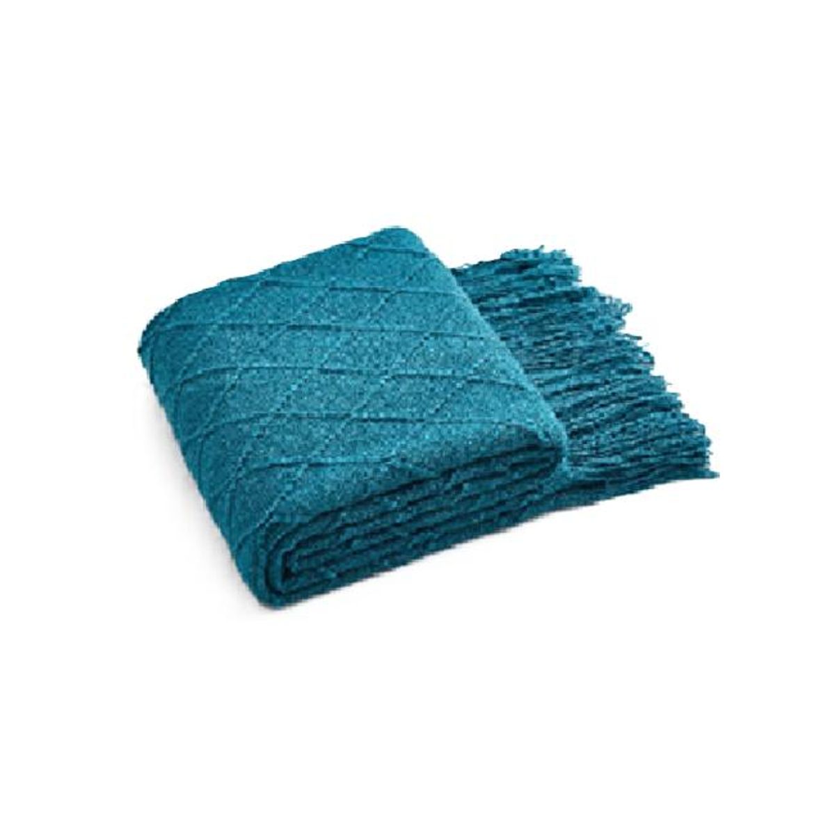 GENERICO - Manta decorativa tejida para sillón piecera o cama color verde oscuro