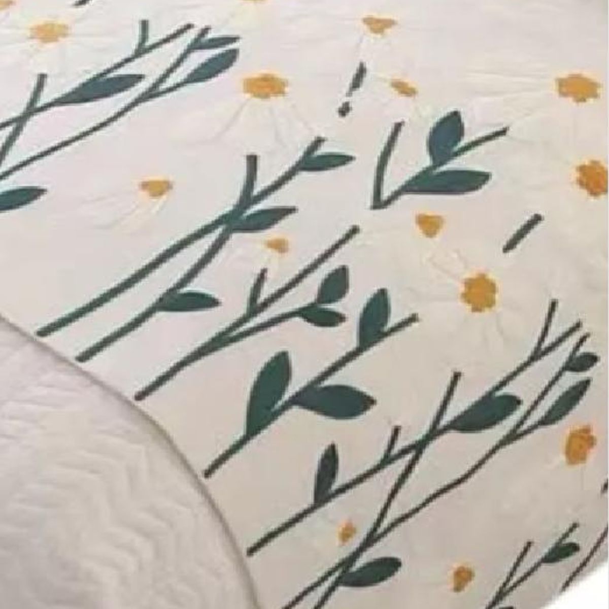 GENERICO - Piecera bordada para cama sin fundas de cojín diseño 1 color crema