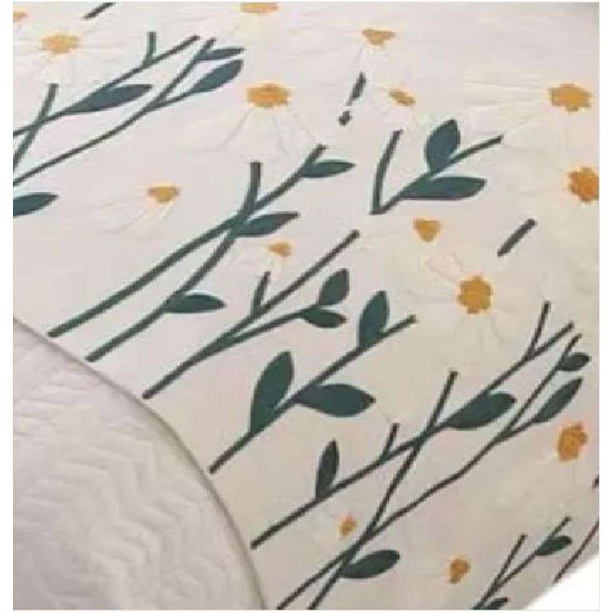 GENERICO - Piecera bordada para cama sin fundas de cojín diseño 1 color crema