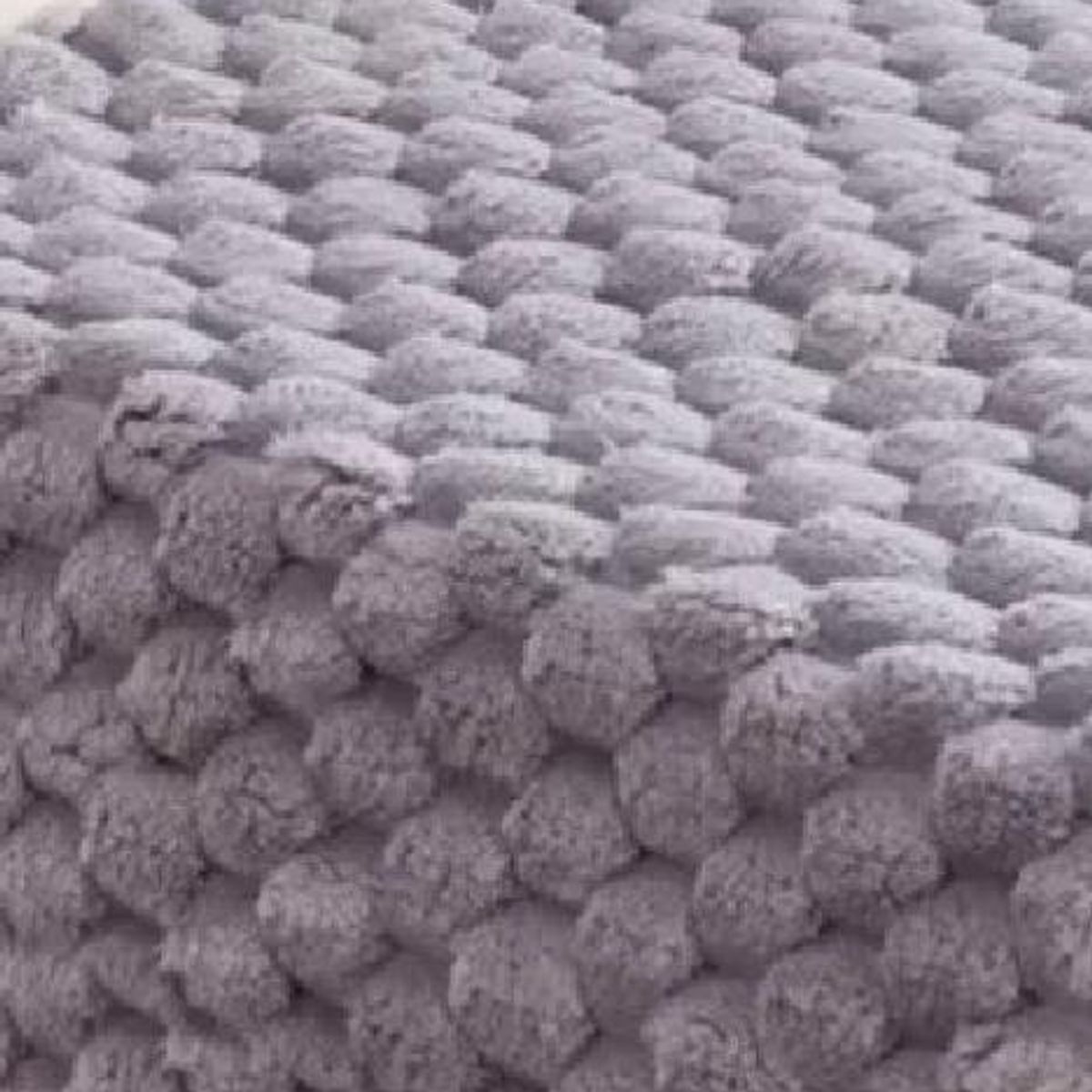 GENERICO - Piecera plush peludita 2 plazas o king 70x190 cm color gris claro