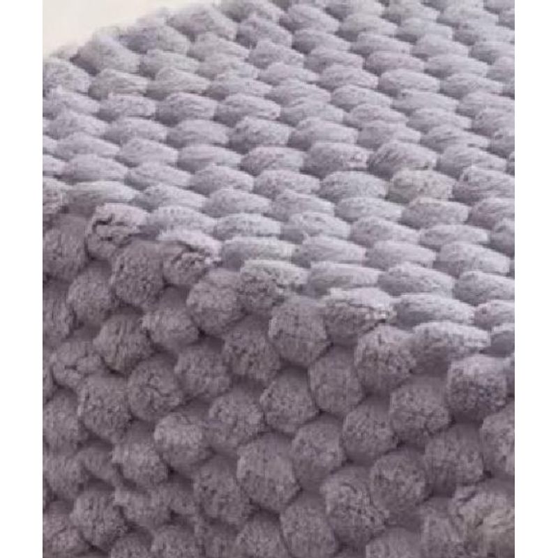 GENERICO - Piecera plush peludita 2 plazas o king 70x190 cm color gris claro