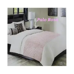 GENERICO - Piecera polar tela reversible 95x210 cm color palo rosa