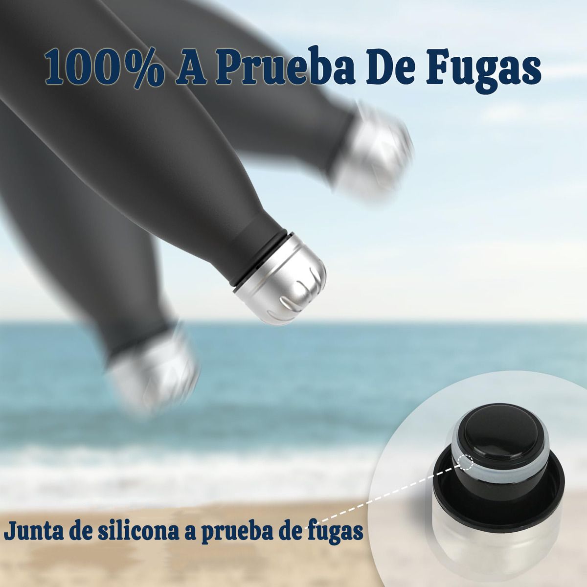 GENERICO - Botella Acero Inoxidable Termo Resistente 500ml De Fugas